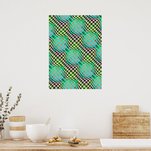 Taffi Op Art Bubblegum Poster (Küche)