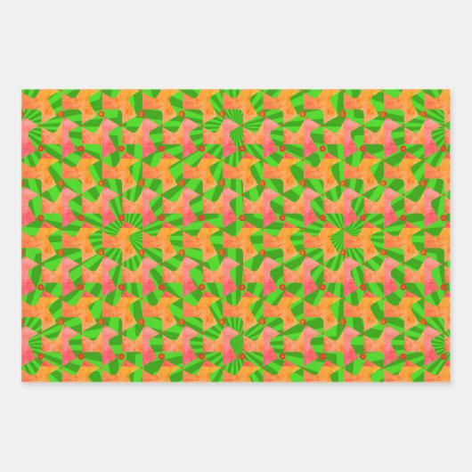 Taffi Op Art Gear Sampler Geschenkpapier Set (Vorderseite)