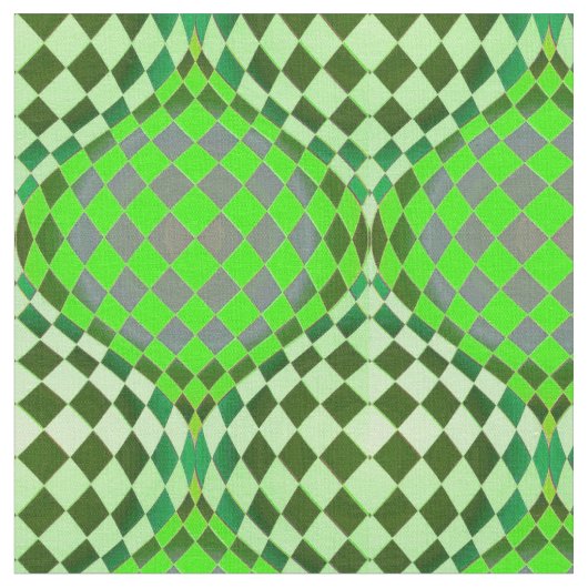 Taffi Op Art Grass Green Stoff (Nahaufnahme)
