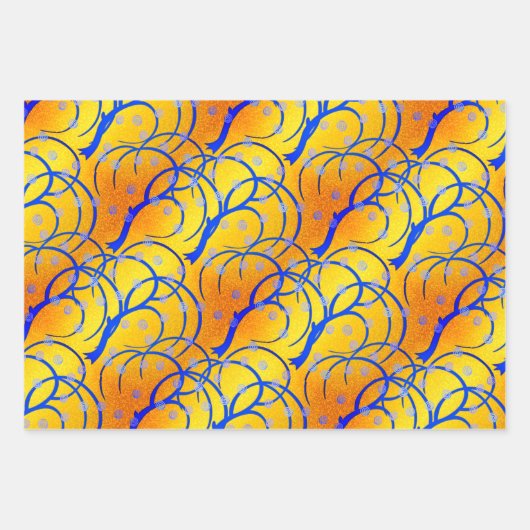 Taffi Op Art, Hollywood Floral und Jasmine Geschenkpapier Set (Vorderseite 3)