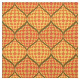 Taffi Op Art Orange Green und Yellow Stoff