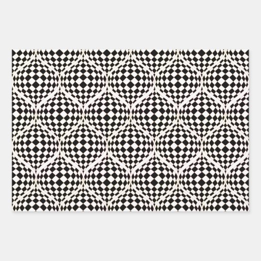 Taffi Op Art Sampler Cherry Wrapping Paper Sheets Geschenkpapier Set (Vorderseite 2)