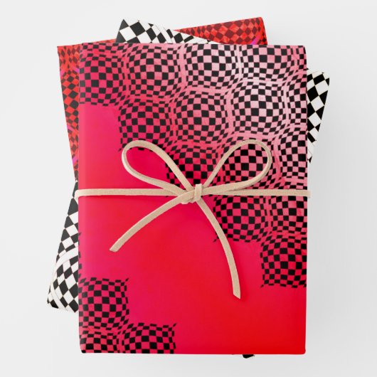 Taffi Op Art Sampler Cherry Wrapping Paper Sheets Geschenkpapier Set (Beispiel)