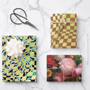 Taffi Op Art Sampler Wrapping Paper Sheets Geschenkpapier Set