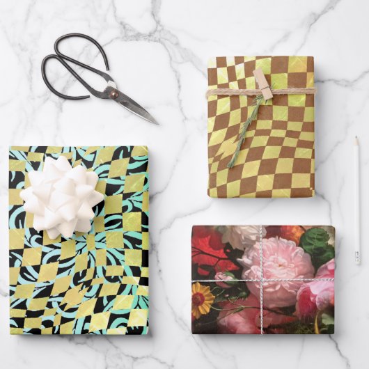 Taffi Op Art Sampler Wrapping Paper Sheets Geschenkpapier Set (Vorderseite)