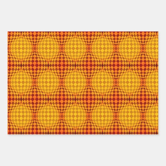 Taffi Op Art Sampler Wrapping Paper Sheets Geschenkpapier Set (Vorderseite 3)