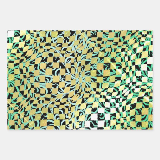 Taffi Op Art Sampler Wrapping Paper Sheets Geschenkpapier Set (Vorderseite)