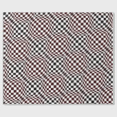 Taffi Op Art Schwarz-Weiß Geschenkpapier (Flach)