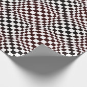 Taffi Op Art Schwarz-Weiß Geschenkpapier (Ecke)