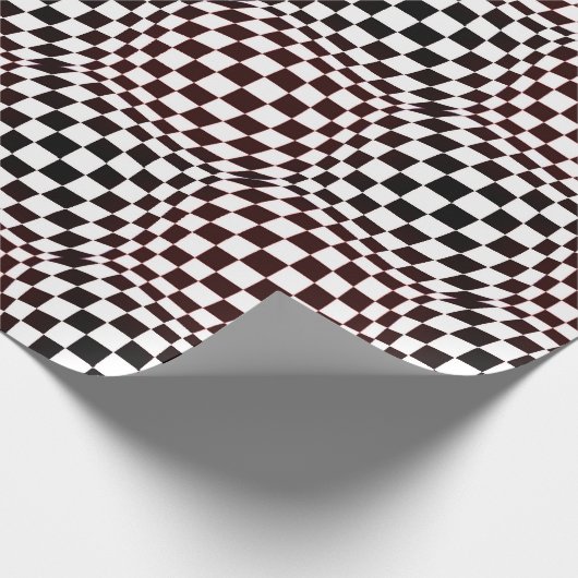 Taffi Op Art Schwarz-Weiß Geschenkpapier (Ecke)