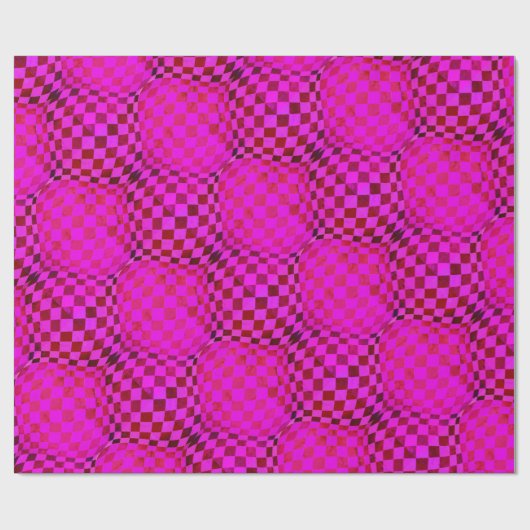 Taffi Tuck Op Art Fuschia Geschenkpapier (Flach)