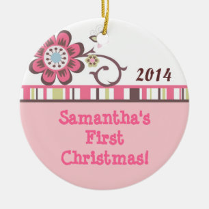 Taffy Blume Butterfly Personalisierter Name Orname Keramikornament