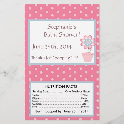 Taffy Butterfly Microwave Popcorn Wrapper Flyer (Vorne)