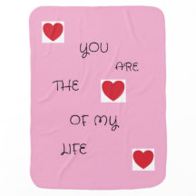 Taffy Color Baby Blanket mit Herzen