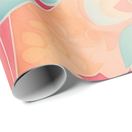 Taffy Watercolor Personalisiertes Muster Geschenkpapier (Rolleneckpunkt)