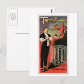 Taft ~ Magier Teufelskäfig Vintage-Zauberkunst Postkarte (Vorne/Hinten)