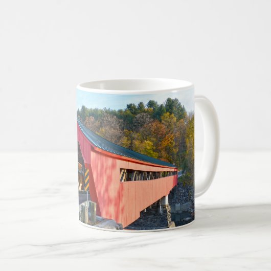 Taftsville Covered Bridge, Windsor Landkreis, Verm Kaffeetasse (VorderseiteRechts)