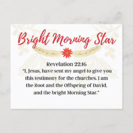 Tag 13. Namen Jesu |Helles Morning Star Advent Postkarte