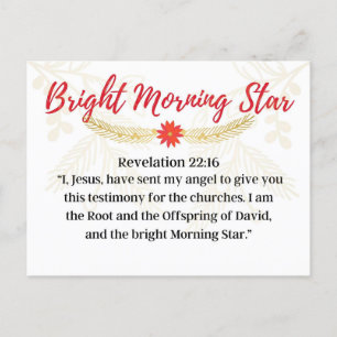 Tag 13. Namen Jesu  Helles Morning Star Advent Postkarte