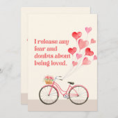 Tag 14 Liebe-Affirmationskarten des Roten Herzens (Vorne/Hinten)