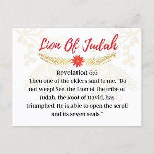 Tag 14. Namen Jesu  Löwe Judah Advent Postkarte