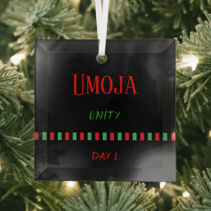 Tag 1 Umoja Principle Kwanzaa Ornament Aus Glas