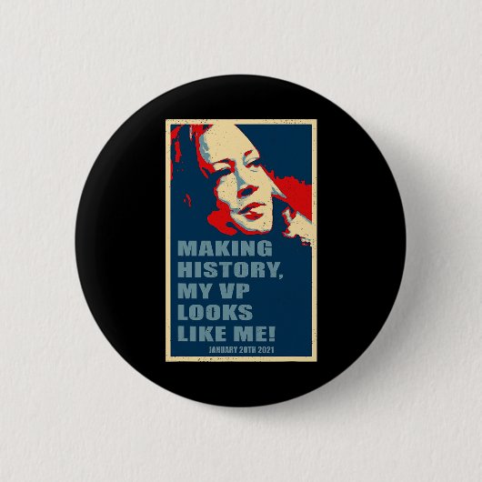 Tag 2021 Kamala Harris Button (Vorderseite)
