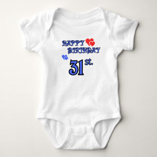 Tag 31 Geburtstag Bodysuit Baby Strampler
