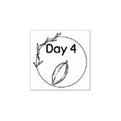 Tag 4 Kakaopod Gummistempel (Prägung)