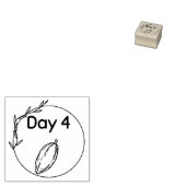 Tag 4 Kakaopod Gummistempel (Stempel)