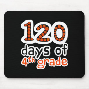 Tag 4 Schule 120 120. Basketball Tage Klasse Spo Mousepad
