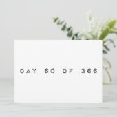 Tag 60 von 366 LEAP DAY Einladung (Stehend Vorderseite)