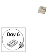 Tag 6 Cacao pod Gummistempel (Stempel)