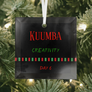 Tag 6 Kuumba Grundsatz Kwanzaa Ornament Aus Glas