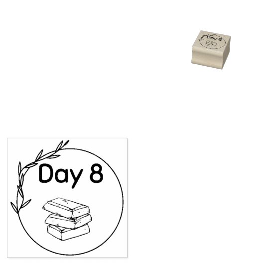 Tag 8 gummistempel (Stempel)