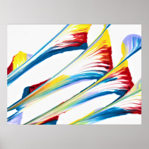 Tag Along 3 Wilde Gestreifte Abstracte Kunst Druck Poster