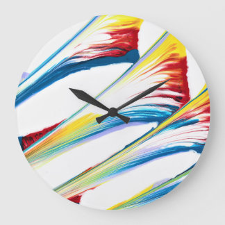 Tag Along 3 Wilde Gestreifte Abstrakte Wanduhr