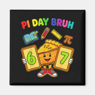 Tag Alter lustig 6 7 Kuchen Mathelehrer Kinder  Magnet