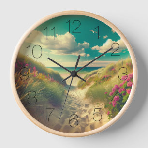 Tag am Retro-Look für die Strandbearbeitung Uhr