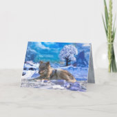 TAG AM SCHNEEBEACH GRAY WOLF KARTE (Vorderseite)