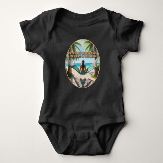 Tag am Strand Baby Strampler (Vorderseite)