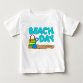 Tag am Strand Baby T-shirt (Vorderseite)