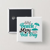 Tag am Strand Best Day-68634 Button (Vorne & Hinten)