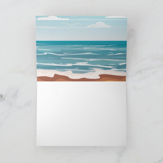 Tag am Strand Dankeskarte (Innenseite)