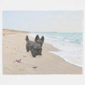 Tag am Strand Fleecedecke (Vorderseite (Horizontal))