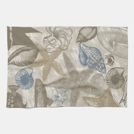 Tag am Strand Geschirrtuch (Horizontal)