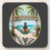 Tag am Strand Getränkeuntersetzer (Vorderseite)