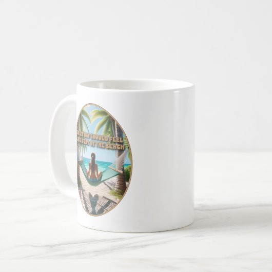 Tag am Strand Kaffeetasse (Vorderseite Links)