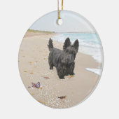 Tag am Strand Keramik Ornament (Links)