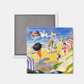 Tag am Strand Magnet (Vorderseite/Rückseite)